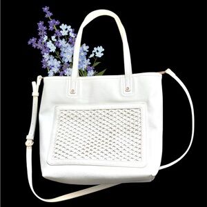 SOLD White LC Lauren Conrad Presley Tote Bag